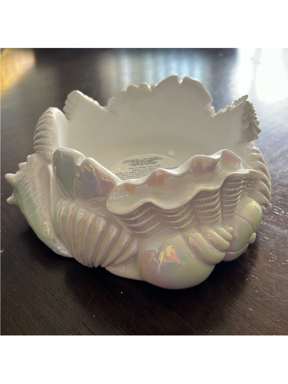 Bath & Body Works 3-Wick Seashell Candle Holder w/ Iridescent Shells NEW W/ TAG - Picture 4 of 4